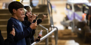 Fans at Baypark Speedway